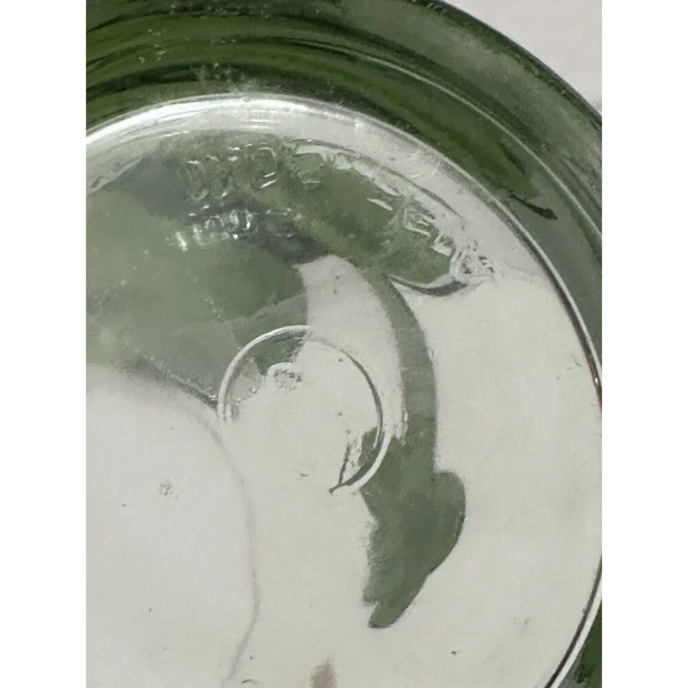 Vintage Firna Indonesia Green Dog Glass‎ Tumbler Cartoon